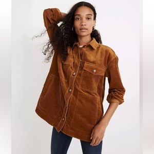 Madewell corduroy yorkway shirt jacket in antique gold - XS